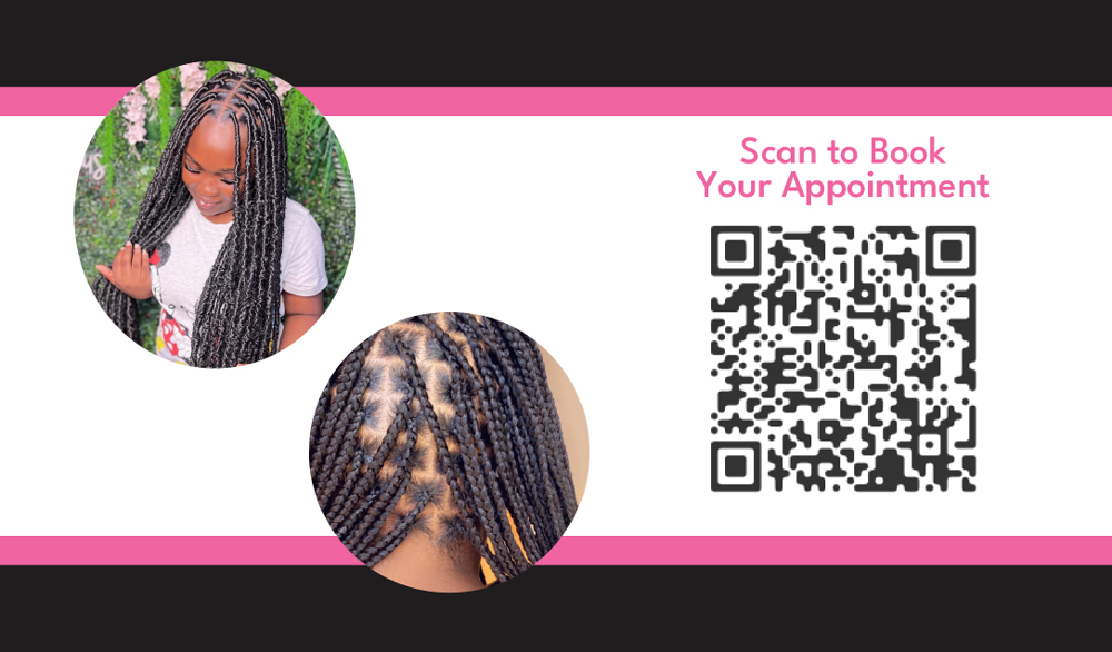 Perfect Touch hair salon business card side two